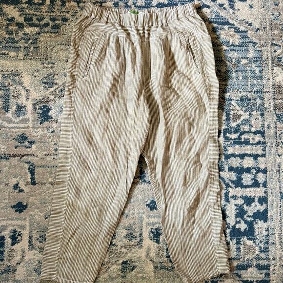 Anthropologie Striped Linen Pants - Picture 1 of 7